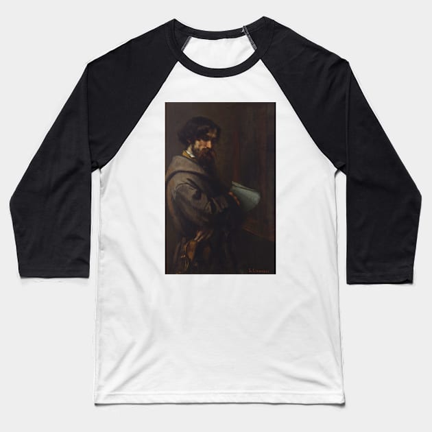 Alphonse Promayet by Gustave Courbet Baseball T-Shirt by Classic Art Stall